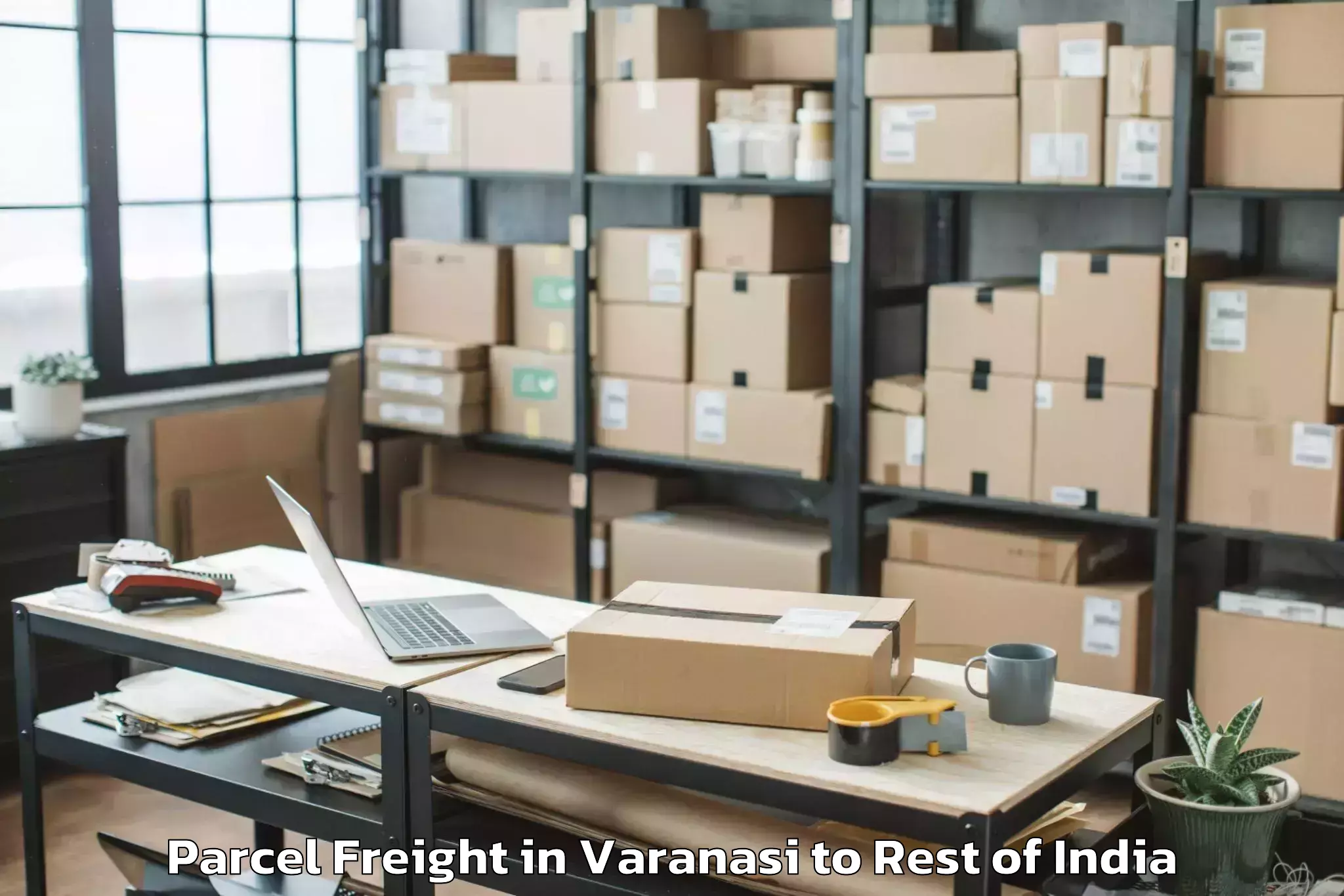 Top Varanasi to Nyapin Parcel Freight Available